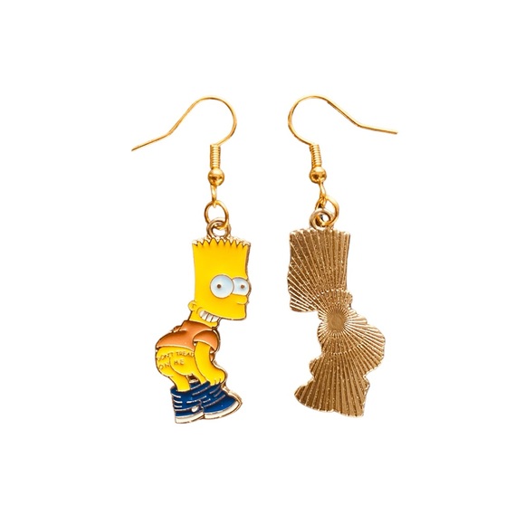Bart Simpson Don’t Tread On Me Simpsons Earrings - Picture 2 of 3